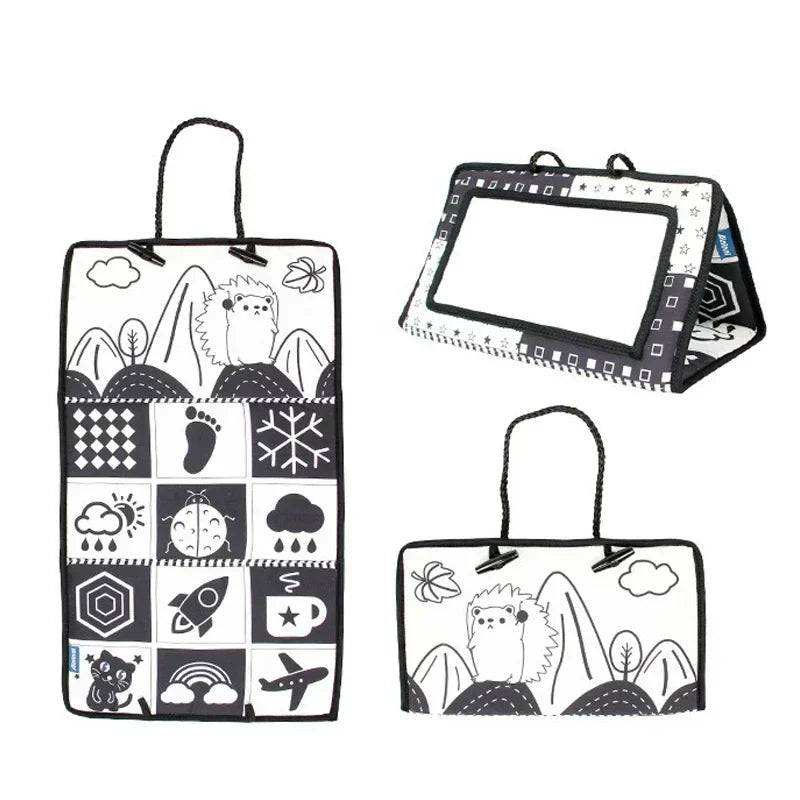 LittleMirror– Lernreich&unterhaltsam– Sensorisches Spielzeug für Babys Schwarz | Pädagogisches Holzspielzeug von Mein Kleines Baby