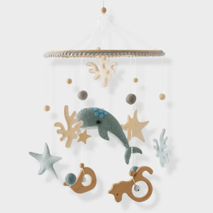 LittleNest– Natürliche Ruhe – Baby-Mobile aus Holz Meeresboden | Pädagogisches Holzspielzeug von Mein Kleines Baby