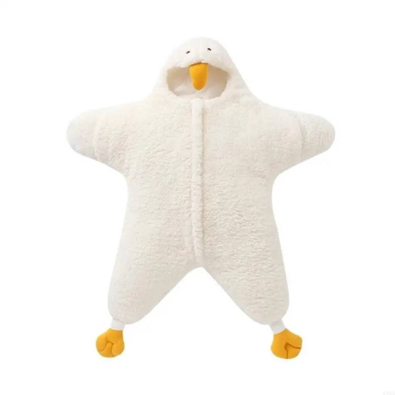 LittlePenguin – Weich & warm – Baby-Pinguin-Strampler-Schlafsack Weiß / 59 (0–3 Monate) | Pädagogisches Holzspielzeug von Mein Kleines Baby