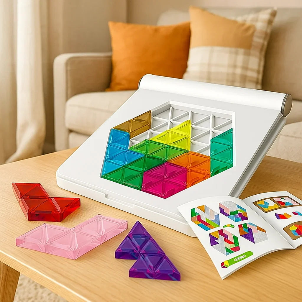 LogicStar– Kreativ&Lehrreich– Puzzle-Brettspiel Sechseck | Pädagogisches Holzspielzeug von Mein Kleines Baby