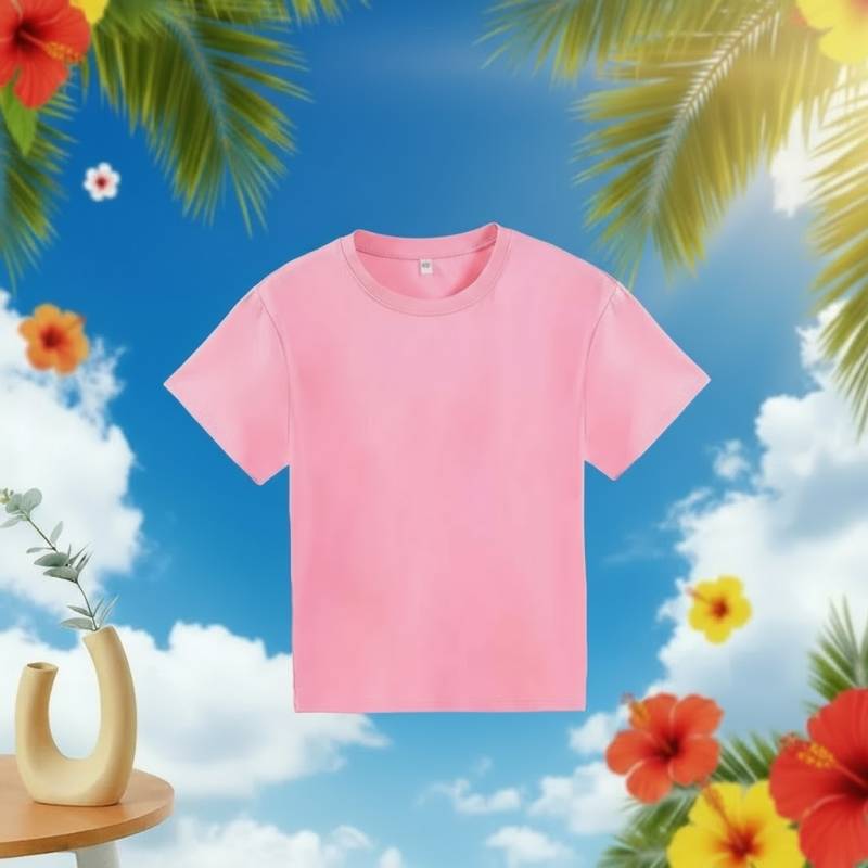 LumiWear– Frisch&Zeitlos– Basic-T-Shirt mit kurzen Ärmeln Rosa / 150 (8-9 Jahre) | Pädagogisches Holzspielzeug von Mein Kleines Baby