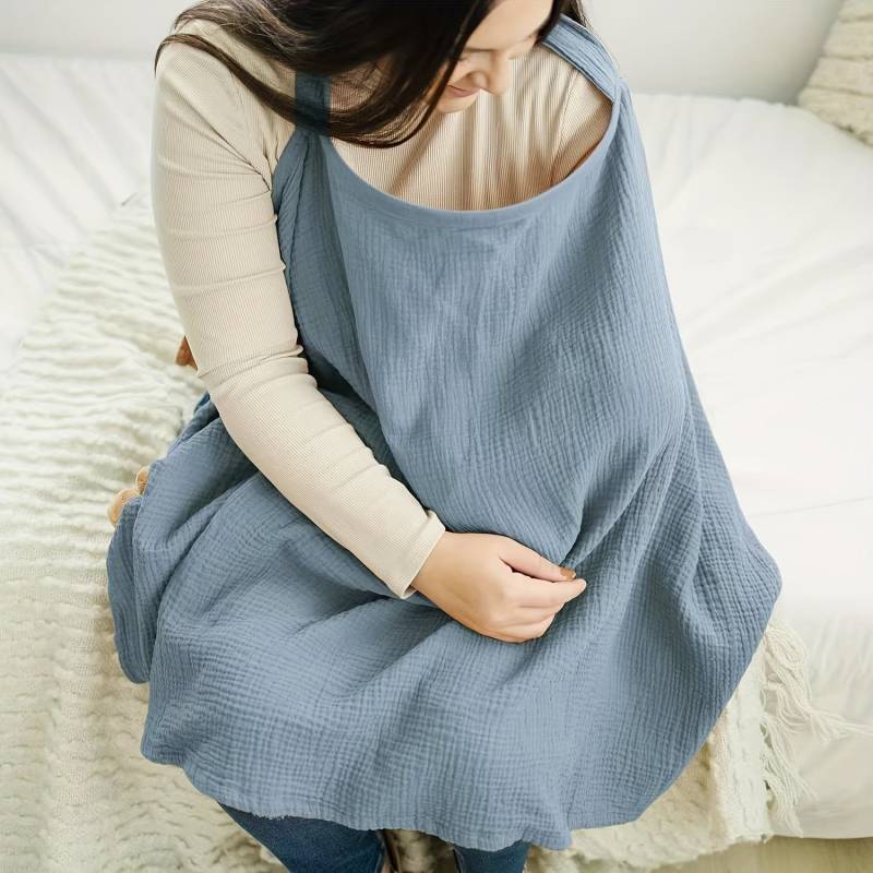 LunaCare– Atmungsaktiv&stilvoll– Stillschal Blau | Pädagogisches Holzspielzeug von Mein Kleines Baby