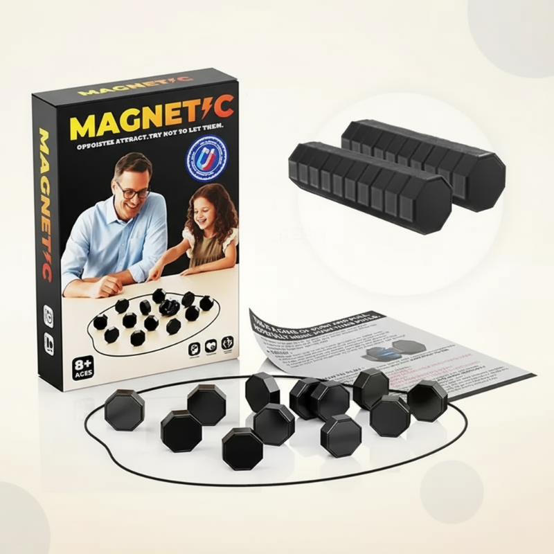 MagPlay– Strategisch&Unterhaltsam– Magnetisches Steinspiel für mehrere Spieler Schwarz | Pädagogisches Holzspielzeug MagPlay– Strategisch&Unterhaltsam– Magnetisches Steinspiel für mehrere Spieler Schwarz | Pädagogisches Holzspielzeug von Mein Kleines Baby