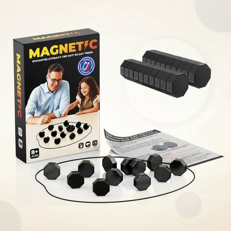 MagPlay– Strategisch&Unterhaltsam– Magnetisches Steinspiel für mehrere Spieler Schwarz | Pädagogisches Holzspielzeug MagPlay– Strategisch&Unterhaltsam– Magnetisches Steinspiel für mehrere Spieler Schwarz | Pädagogisches Holzspielzeug von Mein Kleines Baby