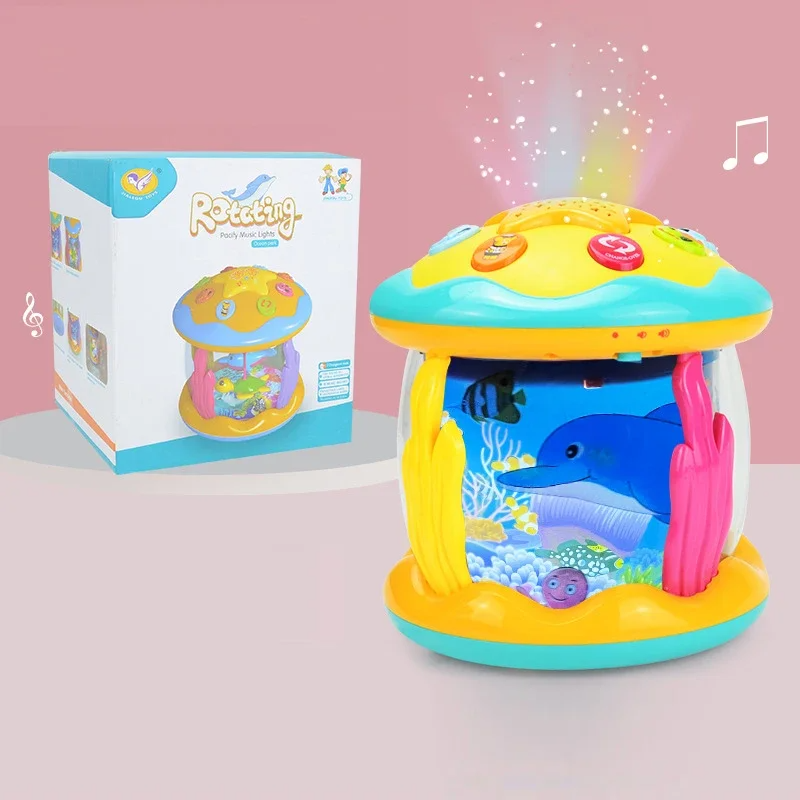 Magic Beat™ - Musikalisches Lichtfestival für Kinder - Aquariumprojektor&Lampe Delphin | Pädagogisches Holzspielzeug von Mein Kleines Baby
