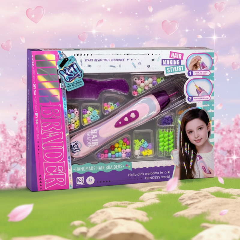 Magic Braid Machine™ - DIY-Flechtspaß - Haarflechtmaschine | Pädagogisches Holzspielzeug von Mein Kleines Baby