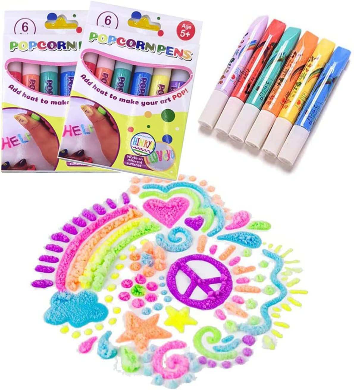 Magic Bubble Pen™ - Spielen mit 3D-Kunst - Popcorn-Stift | Pädagogisches Holzspielzeug von Mein Kleines Baby