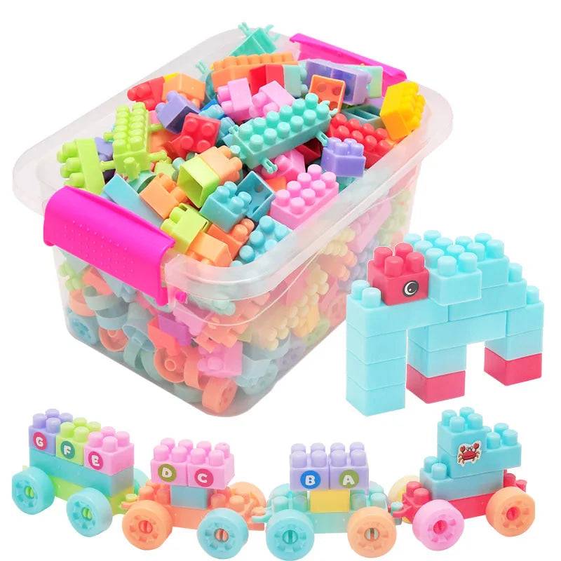 Magic Building Block Set™ - Bauspaß für die Kleinen - Bausteinset 108 Teile | Pädagogisches Holzspielzeug von Mein Kleines Baby