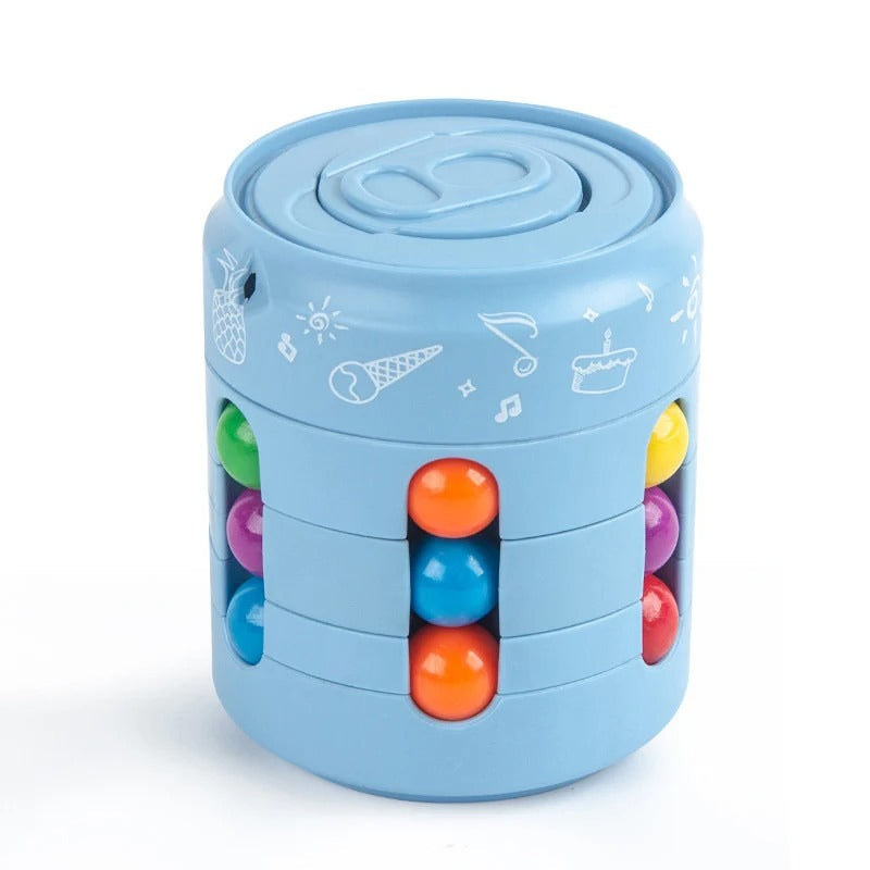 Magic Fidget Cube Game™️ - Stressfreies Spielen - Stresslöser Blau | Pädagogisches Holzspielzeug von Mein Kleines Baby