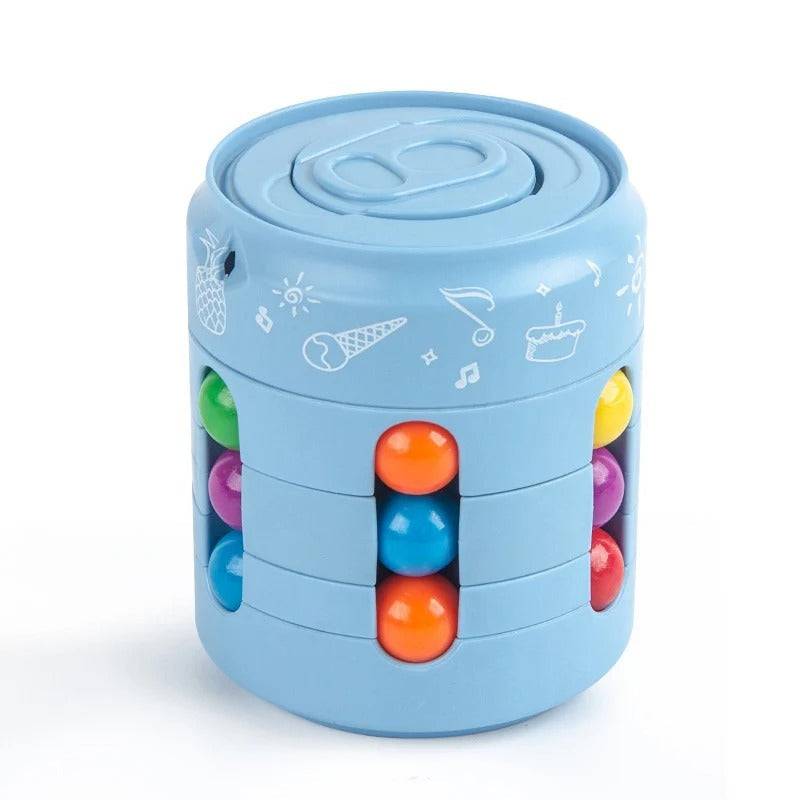 Magic Fidget Cube Game™️ - Stressfreies Spielen - Stresslöser Blau | Pädagogisches Holzspielzeug von Mein Kleines Baby