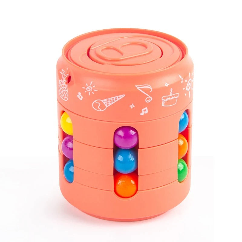 Magic Fidget Cube Game™️ - Stressfreies Spielen - Stresslöser Orange | Pädagogisches Holzspielzeug von Mein Kleines Baby