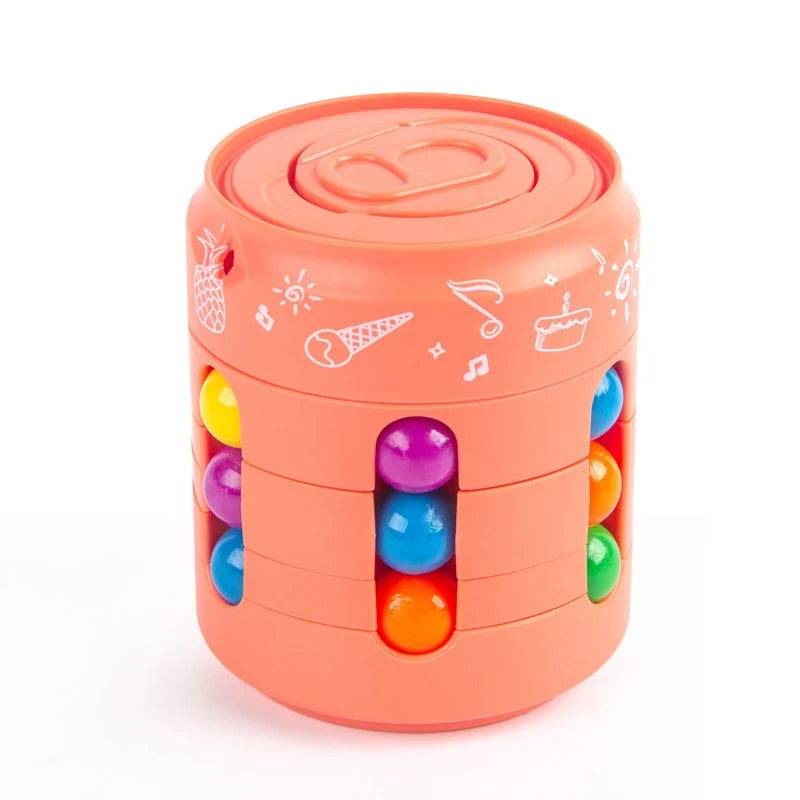 Magic Fidget Cube Game™️ - Stressfreies Spielen - Stresslöser Orange | Pädagogisches Holzspielzeug von Mein Kleines Baby