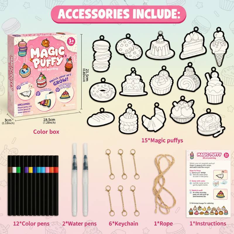 Magic Puff Paint – Kreativ & interaktiv – Bastelset mit magischer Schaumtextur Dessert | Pädagogisches Holzspielzeug Magic Puff Paint – Kreativ & interaktiv – Bastelset mit magischer Schaumtextur Dessert | Pädagogisches Holzspielzeug von Mein Kleines Baby