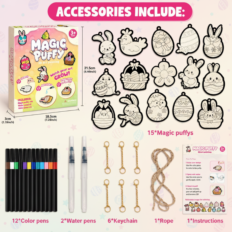 Magic Puff Paint – Kreativ & interaktiv – Bastelset mit magischer Schaumtextur Ostern | Pädagogisches Holzspielzeug Magic Puff Paint – Kreativ & interaktiv – Bastelset mit magischer Schaumtextur Ostern | Pädagogisches Holzspielzeug von Mein Kleines Baby