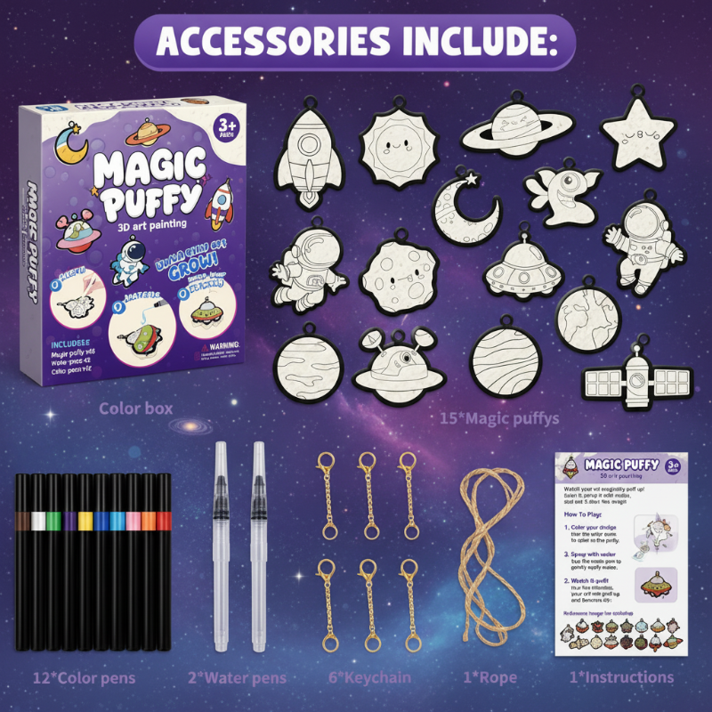 Magic Puff Paint – Kreativ & interaktiv – Bastelset mit magischer Schaumtextur Raum | Pädagogisches Holzspielzeug Magic Puff Paint – Kreativ & interaktiv – Bastelset mit magischer Schaumtextur Raum | Pädagogisches Holzspielzeug von Mein Kleines Baby