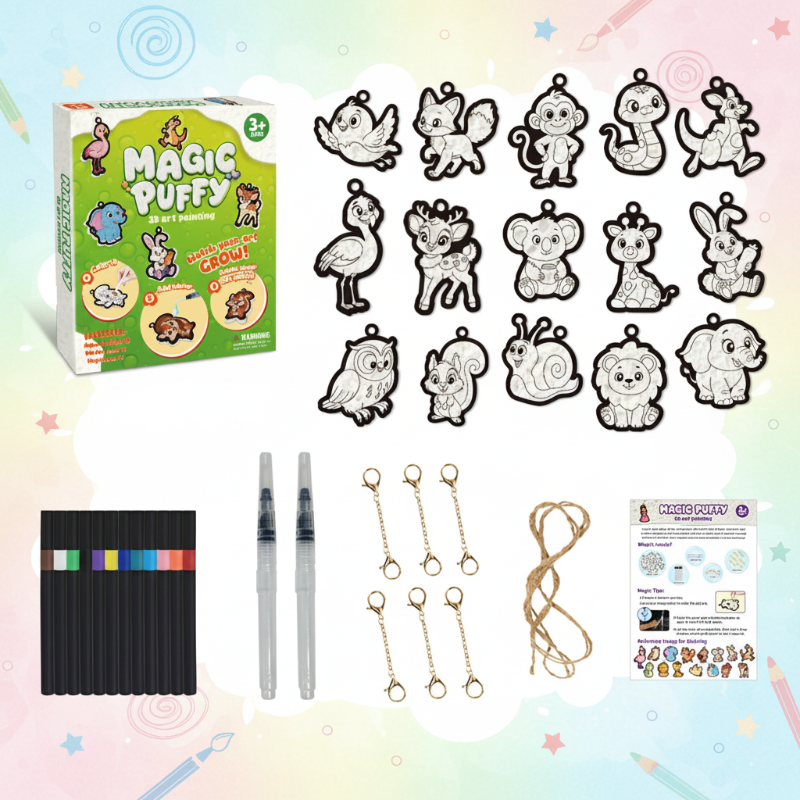 Magic Puff Paint – Kreativ & interaktiv – Bastelset mit magischer Schaumtextur Tiere | Pädagogisches Holzspielzeug Magic Puff Paint – Kreativ & interaktiv – Bastelset mit magischer Schaumtextur Tiere | Pädagogisches Holzspielzeug von Mein Kleines Baby
