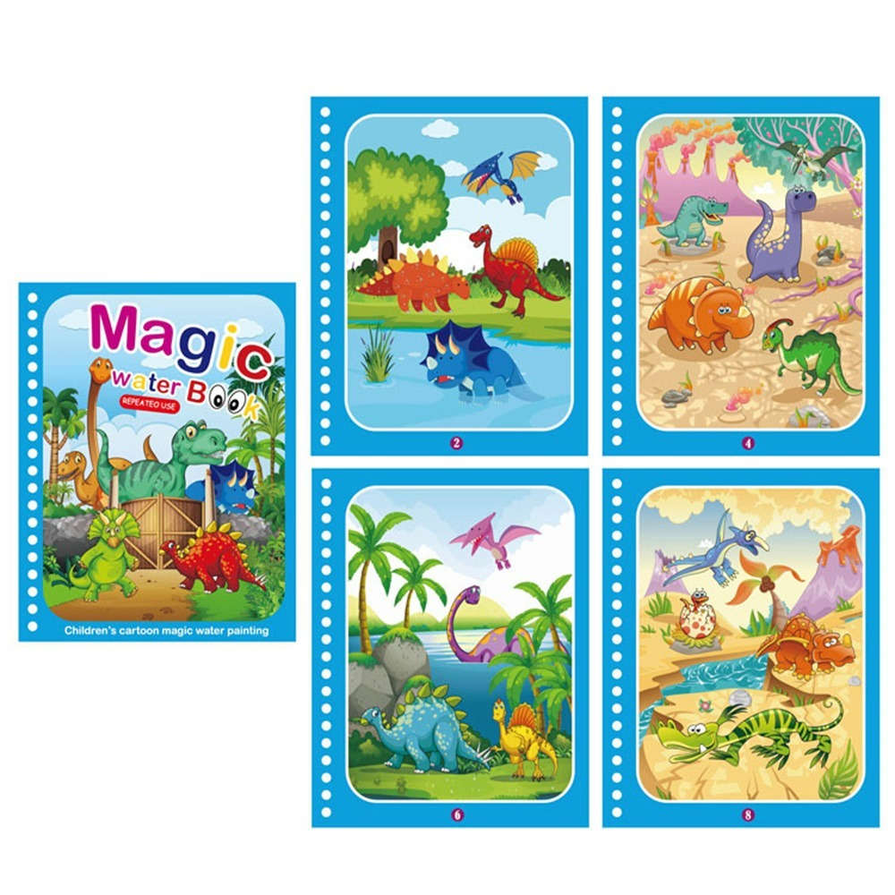 Magic Water Book™ - Beschwöre die Zeichnung herauf - Malbuch Dinosaurier | Pädagogisches Holzspielzeug von Mein Kleines Baby