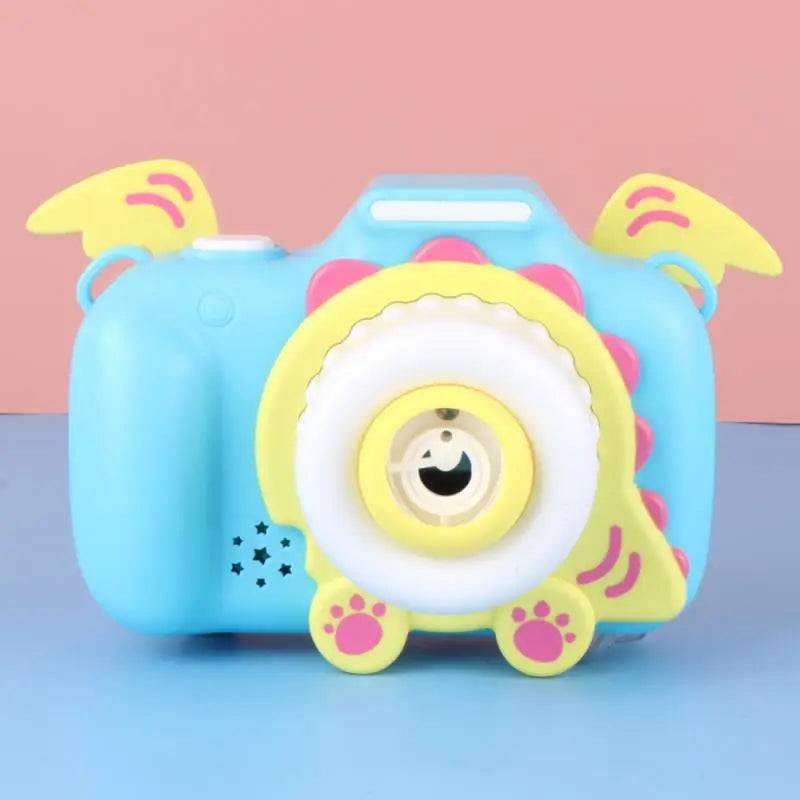 Magical Bubble Camera™ - Fördern Sie das Spielen im Freien - Magische Seifenblasenkamera für Kinder Blau-rosa | Pädagogisches Holzspielzeug von Mein Kleines Baby