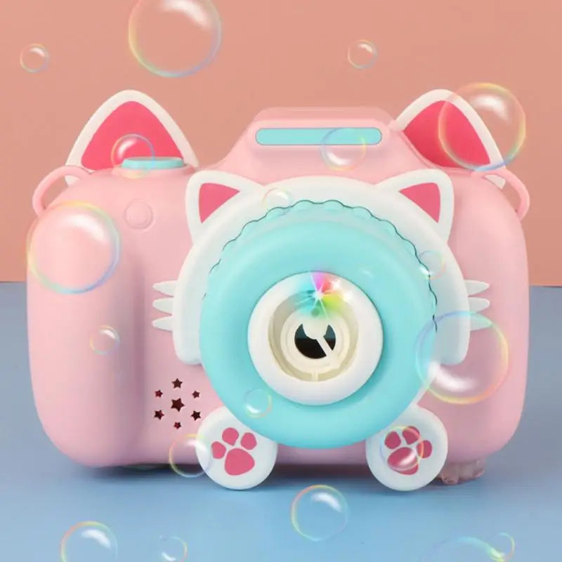 Magical Bubble Camera™ - Fördern Sie das Spielen im Freien - Magische Seifenblasenkamera für Kinder Rosa-blau | Pädagogisches Holzspielzeug von Mein Kleines Baby