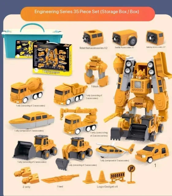 MagnaMix™ - Fra lastbil til transformer - Legetøjslastbil Transformer 35 stykker | Pädagogisches Holzspielzeug von Mein Kleines Baby