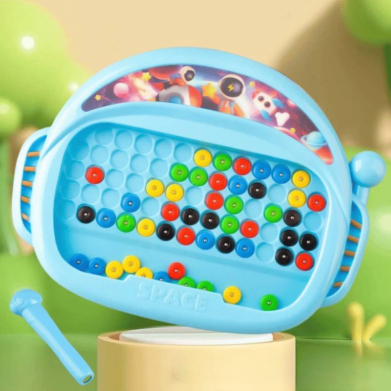 Magnet Beads™ – Fokus&Spaß – Magnettafel Blau | Pädagogisches Holzspielzeug von Mein Kleines Baby