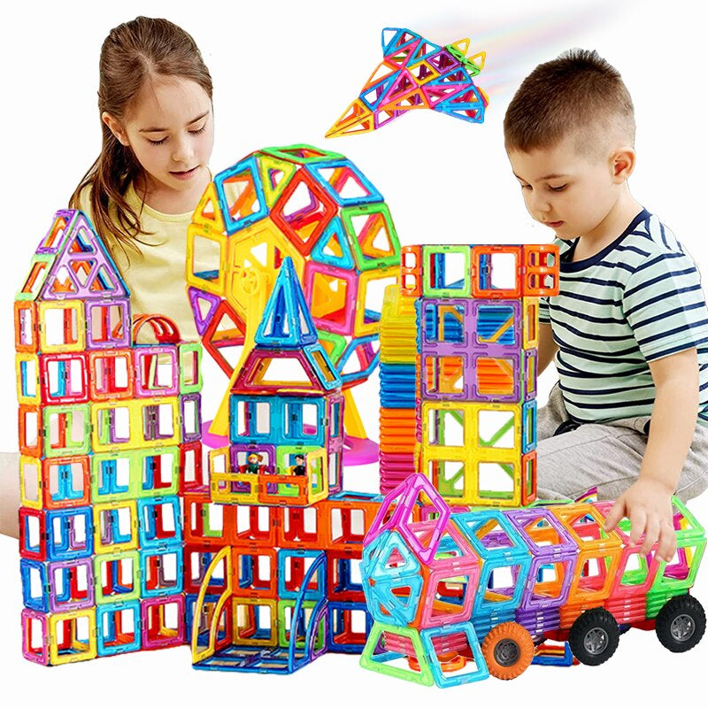 Magnet Building Blocks™ - Entfesseln Sie Ihre eigene Kreativität - magnetische Fliesen Set von 60 + 24 GRATIS | Pädagogisches Holzspielzeug von Mein Kleines Baby