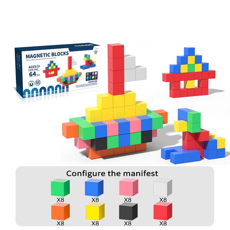 Magnet Toys– Lernen&Bauen - Magnetische Bauklötze 64 Blöcke | Pädagogisches Holzspielzeug Magnet Toys– Lernen&Bauen - Magnetische Bauklötze 64 Blöcke | Pädagogisches Holzspielzeug von Mein Kleines Baby