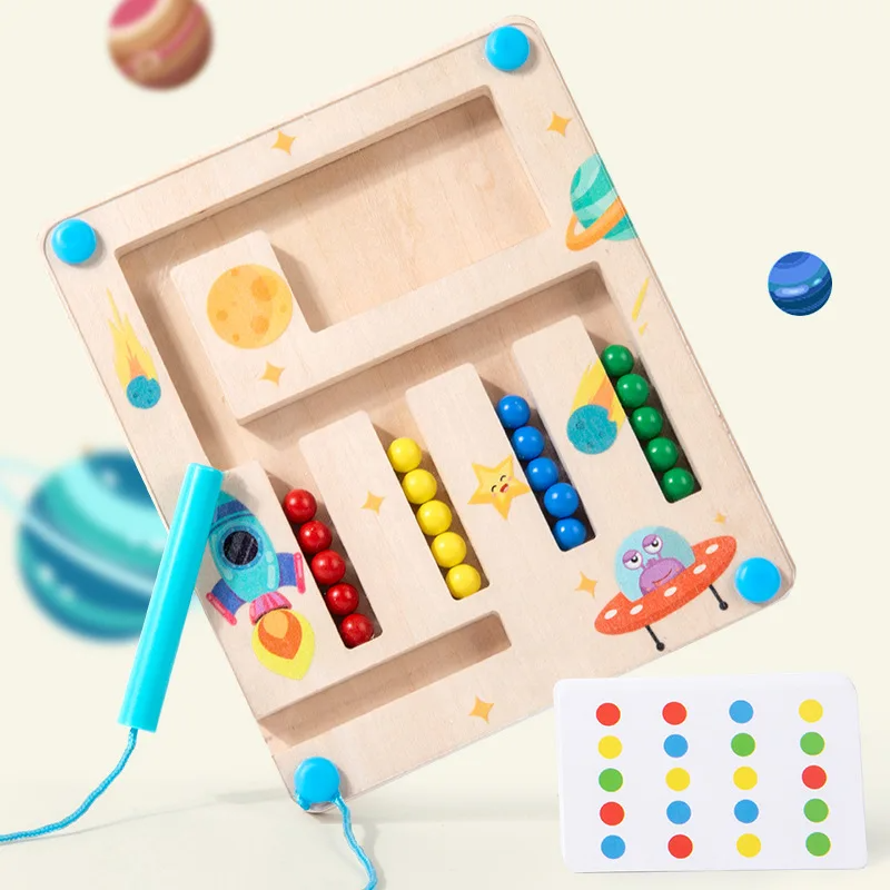 Magnetic Colour Game™ - Magische Farbenjagd - Farbspiel 1-Spieler | Pädagogisches Holzspielzeug von Mein Kleines Baby