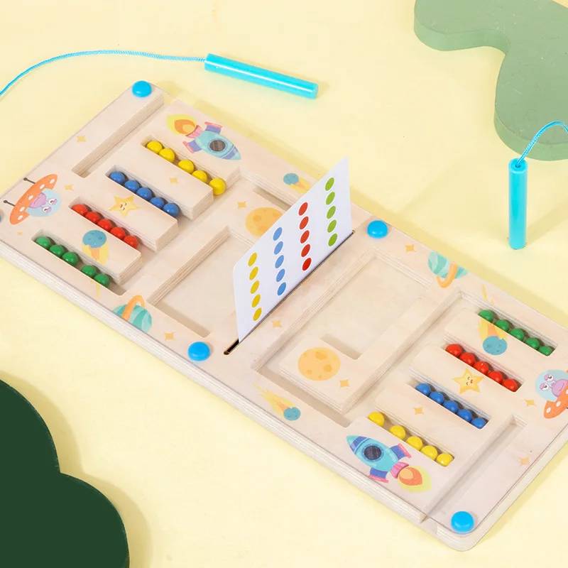 Magnetic Colour Game™ - Magische Farbenjagd - Farbspiel 2-Spieler | Pädagogisches Holzspielzeug von Mein Kleines Baby