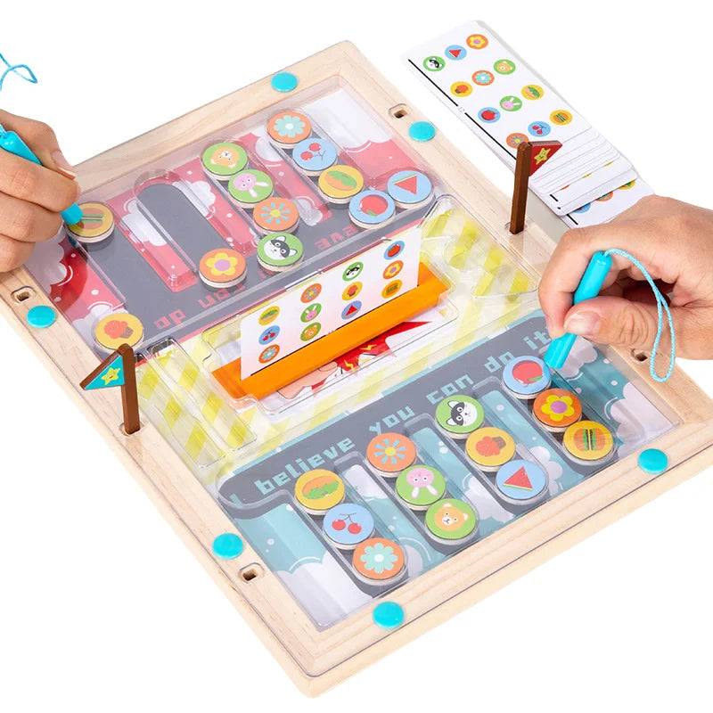 Magnetic Maze™ - Farbe&Koordination - Feinmotorisches Spielzeug | Pädagogisches Holzspielzeug von Mein Kleines Baby