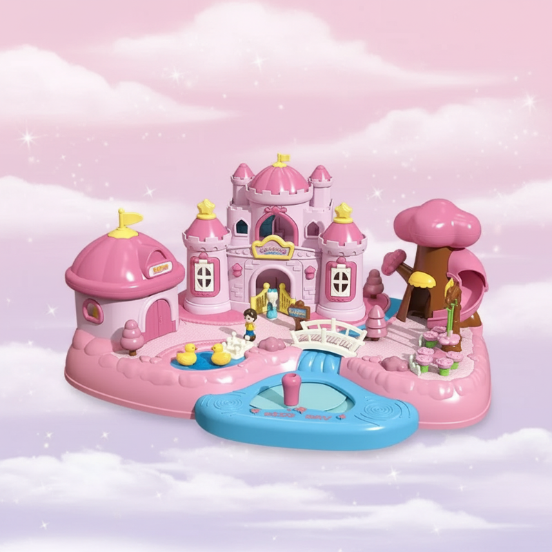 Magnetic Princess Castle – Kreativt & magisk – magnetisk dukkehus-legesæt Det Kongelige Palads – Lyserød | Pädagogisches Holzspielzeug von Mein Kleines Baby