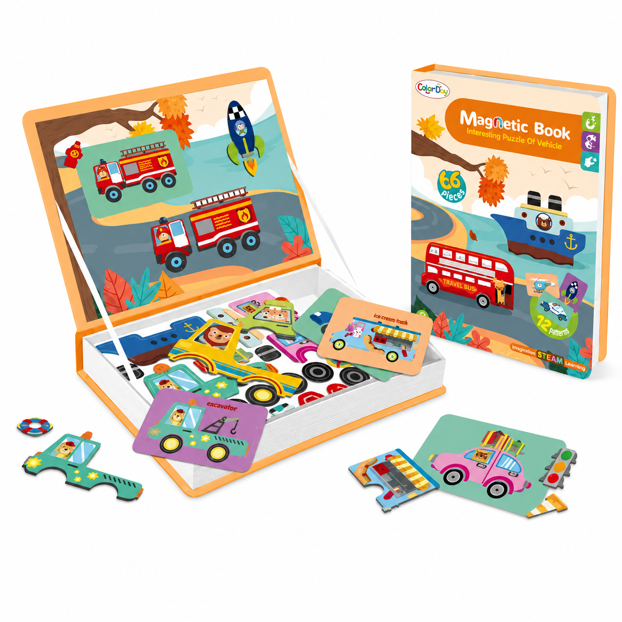 MagniPlay – Lernreich & Kreativ – Magnetisches Rätselbuch Fahrzeug | Pädagogisches Holzspielzeug MagniPlay – Lernreich & Kreativ – Magnetisches Rätselbuch Fahrzeug | Pädagogisches Holzspielzeug von Mein Kleines Baby