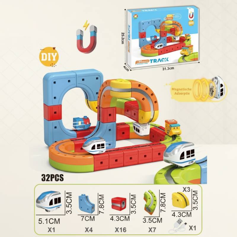 MagniTrack– Kreativ&Elektrisch– Anti-Schwerkraft-Elektrozug 32 Stück | Pädagogisches Holzspielzeug MagniTrack– Kreativ&Elektrisch– Anti-Schwerkraft-Elektrozug 32 Stück | Pädagogisches Holzspielzeug von Mein Kleines Baby
