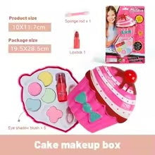 Make-Up Playset™ - Sicher&Kreativitätsfördernd - Magisches Make-up Kuchen Make-up Box | Pädagogisches Holzspielzeug von Mein Kleines Baby