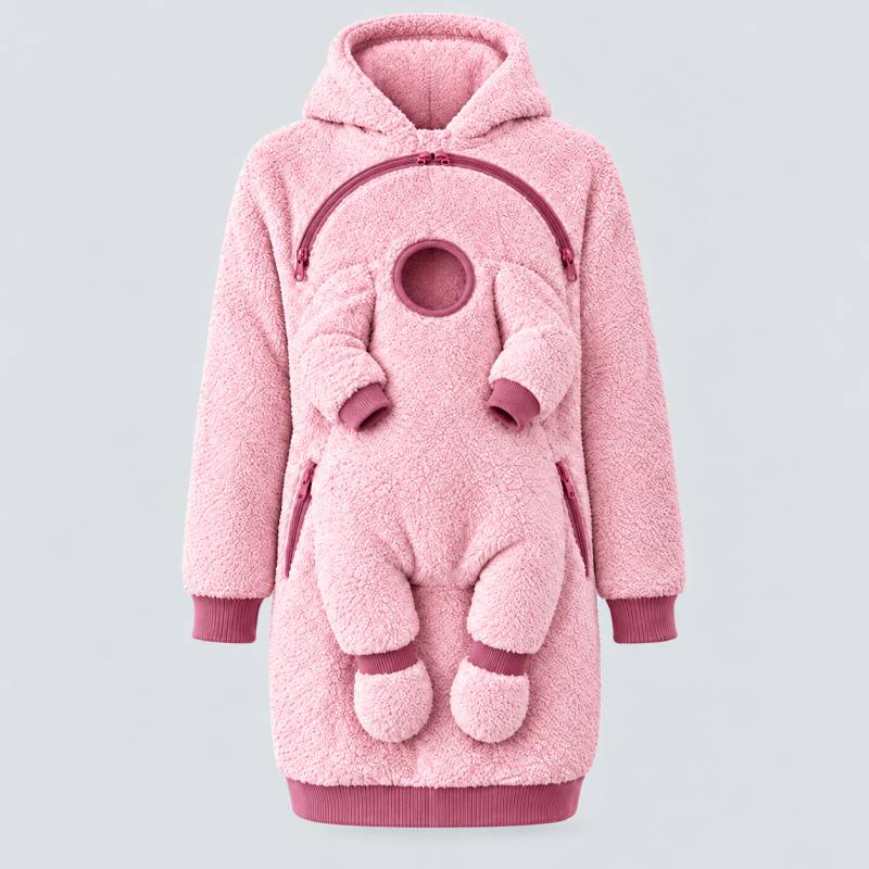 MamaHug – Warm & praktisch – 2-in-1-Trage-Hoodie für Mama und Baby Rosa / XL | Pädagogisches Holzspielzeug MamaHug – Warm & praktisch – 2-in-1-Trage-Hoodie für Mama und Baby Rosa / XL | Pädagogisches Holzspielzeug von Mein Kleines Baby