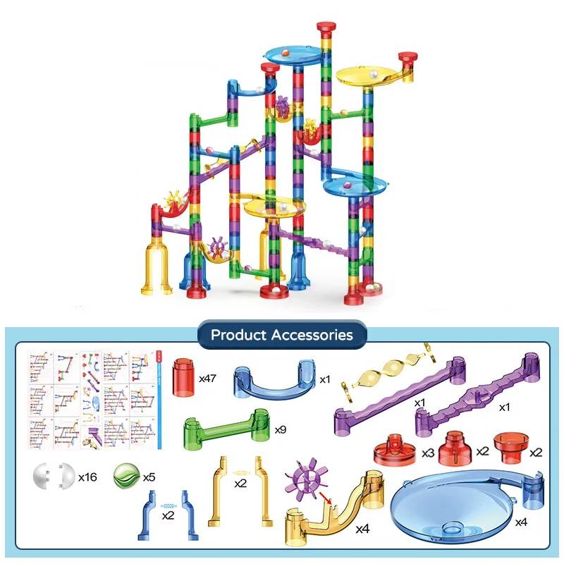 MarbleRun – Sicher & lehrreich – Murmelbahn-Bausatz 130 Stück | Pädagogisches Holzspielzeug MarbleRun – Sicher & lehrreich – Murmelbahn-Bausatz 130 Stück | Pädagogisches Holzspielzeug von Mein Kleines Baby