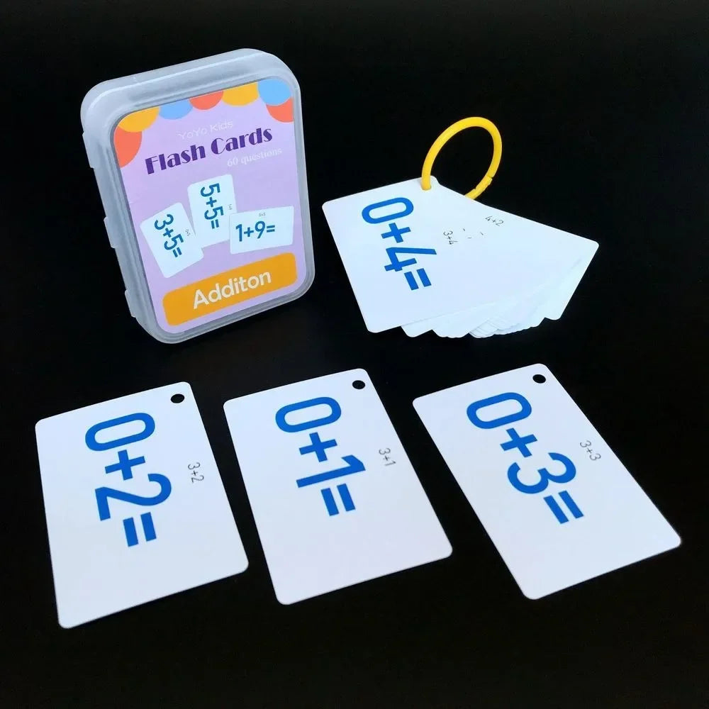 Math Flash Cards™ – Spielerisch Zählen lernen - Rechenkarten Addieren | Pädagogisches Holzspielzeug von Mein Kleines Baby