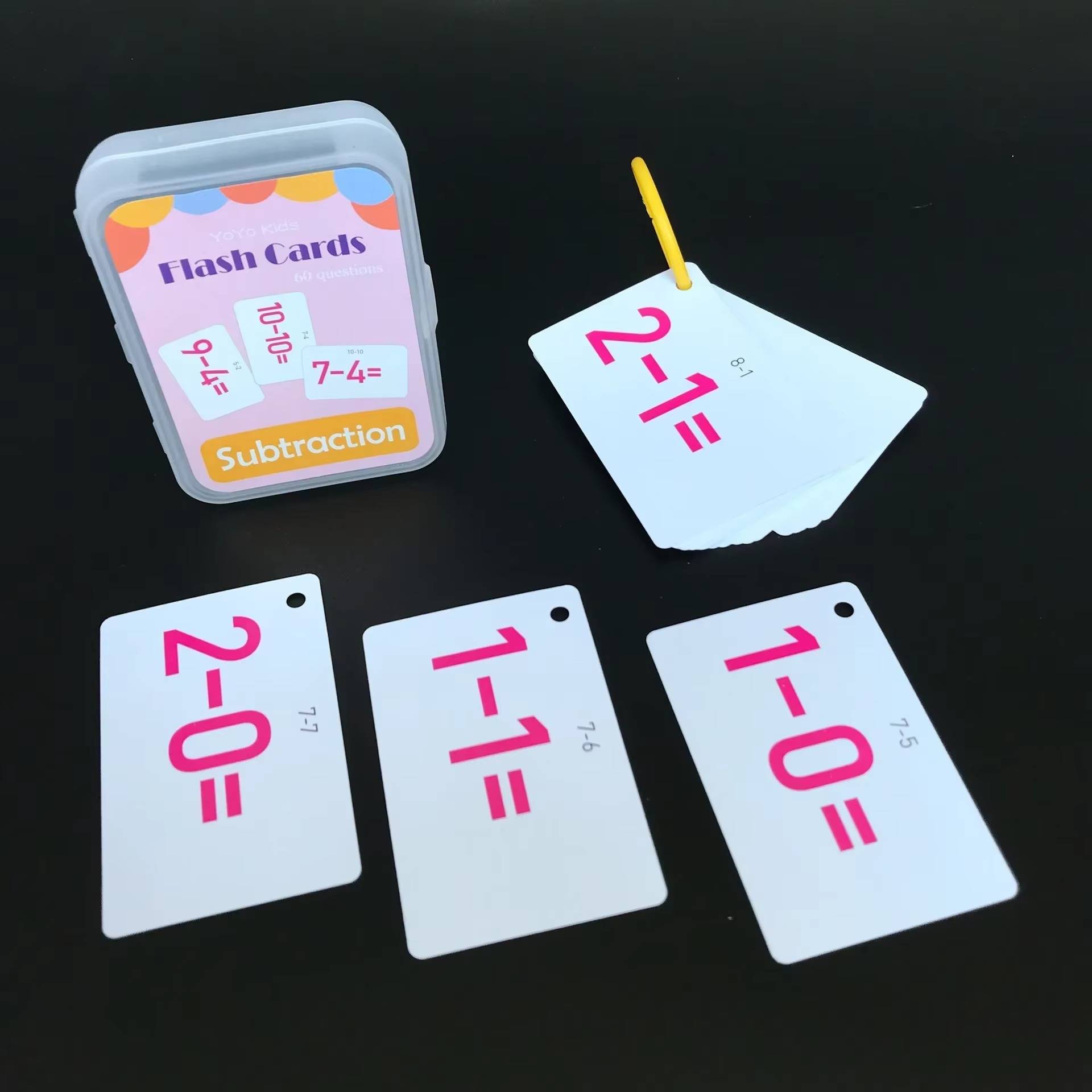 Math Flash Cards™ – Spielerisch Zählen lernen - Rechenkarten Subtrahieren | Pädagogisches Holzspielzeug von Mein Kleines Baby