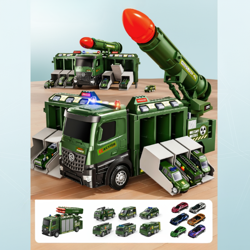 MegaTank – Robust & innovativ – Militärlastwagen Einzelrakete | Pädagogisches Holzspielzeug MegaTank – Robust & innovativ – Militärlastwagen Einzelrakete | Pädagogisches Holzspielzeug von Mein Kleines Baby