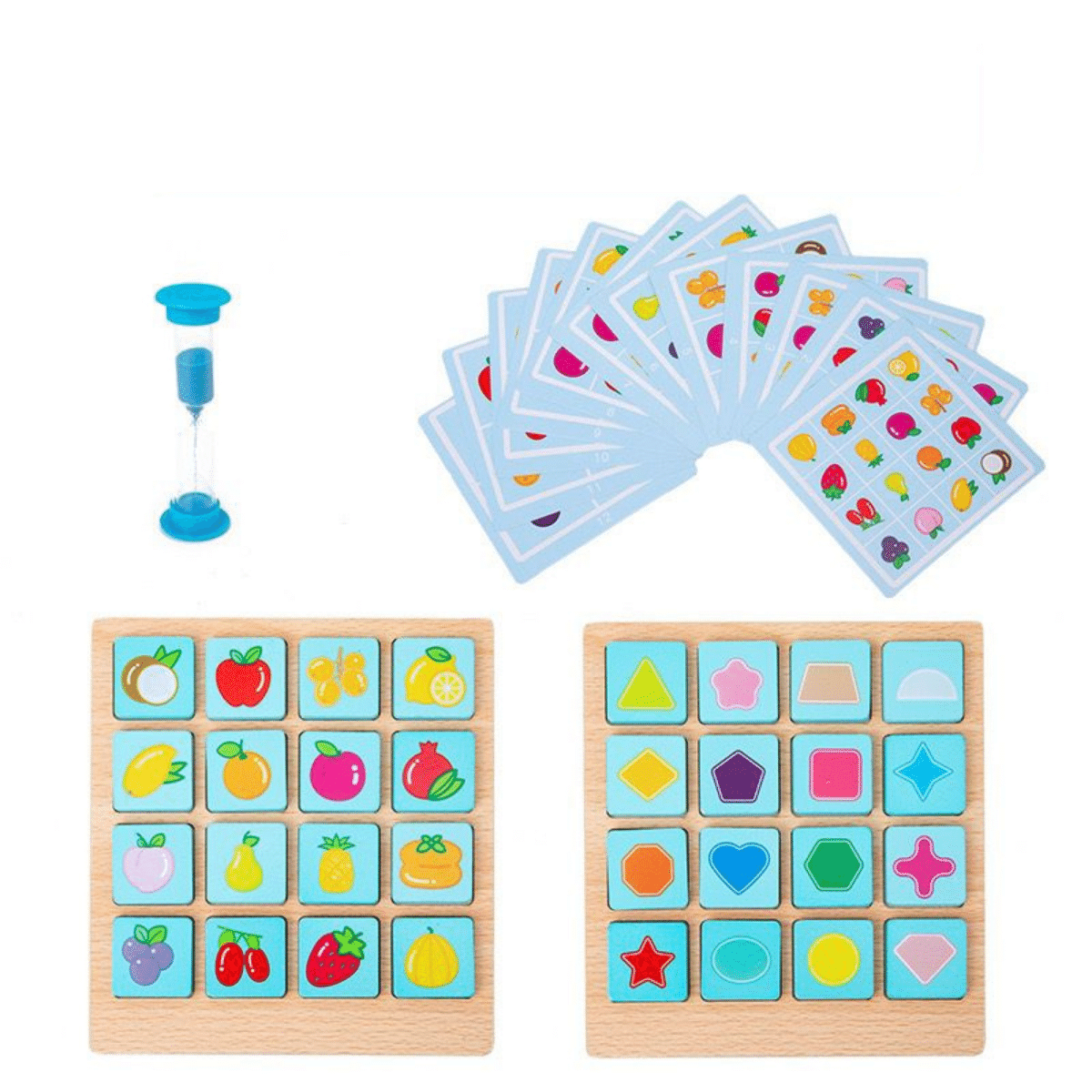 Memory Card Game™ | Braintrainer for de små - Puslespil Frugt og skimmelsvampe | Pädagogisches Holzspielzeug von Mein Kleines Baby