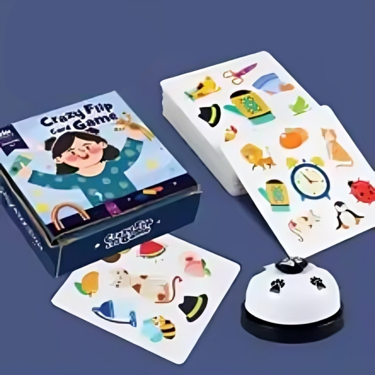 Memory Dobble Game™ - Læring og eventyr - hukommelseskortspil Memory Card Game inkl. klokke | Pädagogisches Holzspielzeug von Mein Kleines Baby