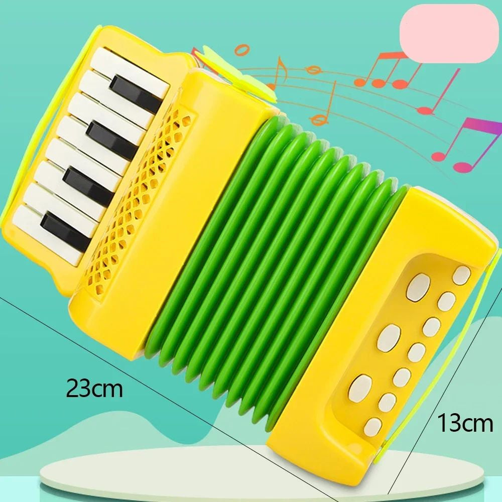Mini Accordeon – Rytme & sjov – Børneakkordeon Gul | Pädagogisches Holzspielzeug von Mein Kleines Baby