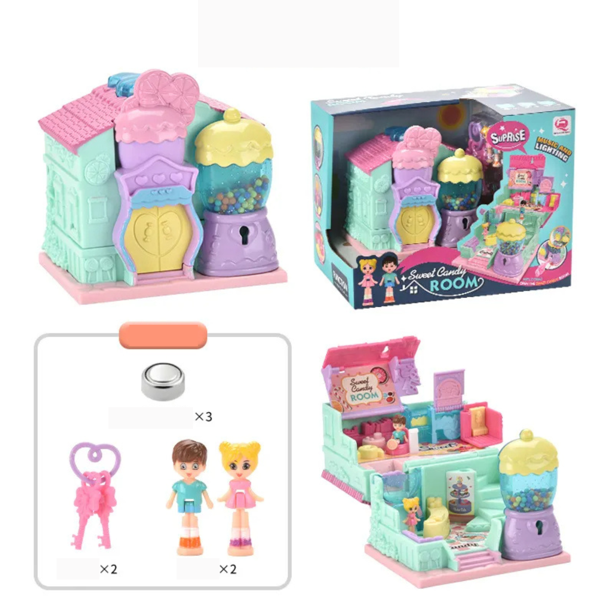 Mini Doll House™ - kleines Haus, große Abenteuer - Puppenhaus Sweet Candy Room | Pädagogisches Holzspielzeug von Mein Kleines Baby