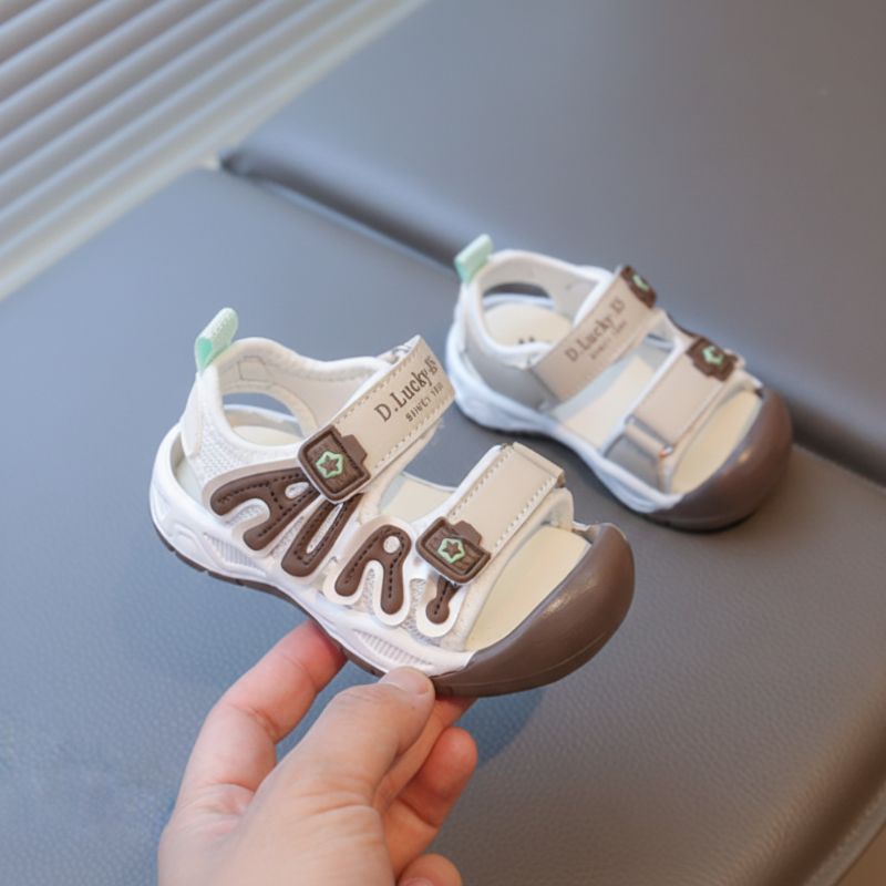 Mini Fashion™ - Åndbart design – børnesandaler Sandbeige / 24 (2.5–3 år) | Pädagogisches Holzspielzeug von Mein Kleines Baby