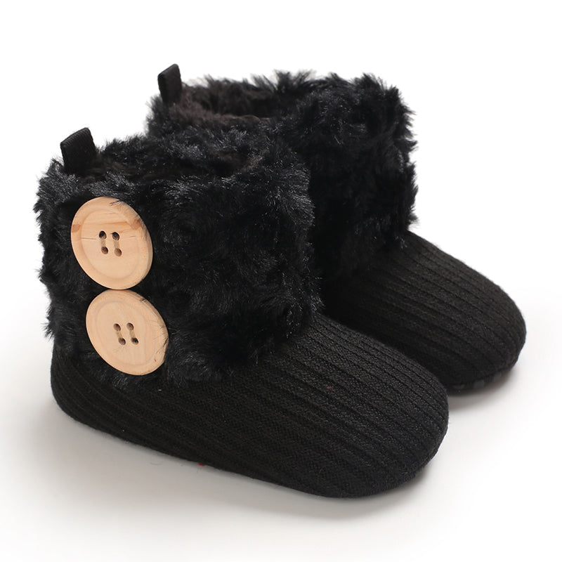 Mini Fashion™ - Altid Varme Fødder - Vintersko til Børn Sort / 16 (0-6 måneder) | Pädagogisches Holzspielzeug von Mein Kleines Baby