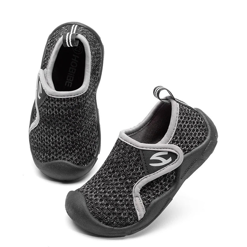 Mini Fashion™ - Atmungsaktiv&Flexibel - Kinderschuhe Grau / 23 (1-2 Jahr) | Pädagogisches Holzspielzeug von Mein Kleines Baby