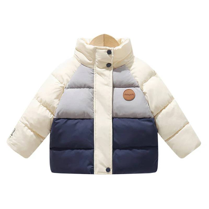 Mini Fashion™ - Atmungsaktiv&Warm - Wintermantel Weiß/Blau / 92 (18-24 Monate) | Pädagogisches Holzspielzeug von Mein Kleines Baby