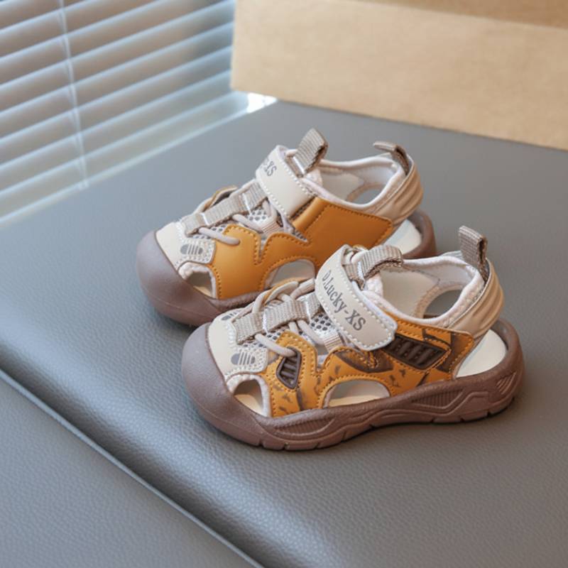 Mini Fashion™ - Atmungsaktives Design – Kindersandalen Abenteuerliches Khaki / 23 (2–2.5 Jahre) | Pädagogisches Holzspielzeug von Mein Kleines Baby