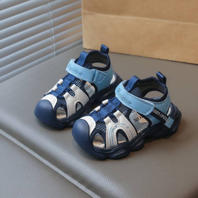 Mini Fashion™ - Atmungsaktives Design – Kindersandalen Wellenblau / 27 (4–4.5 Jahre) | Pädagogisches Holzspielzeug von Mein Kleines Baby