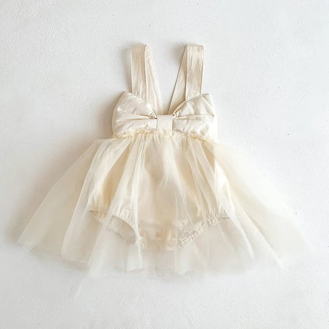 Mini Fashion™ - Baby Romper Kjole Abrikos / 90 (12-24 måneder) | Pädagogisches Holzspielzeug von Mein Kleines Baby